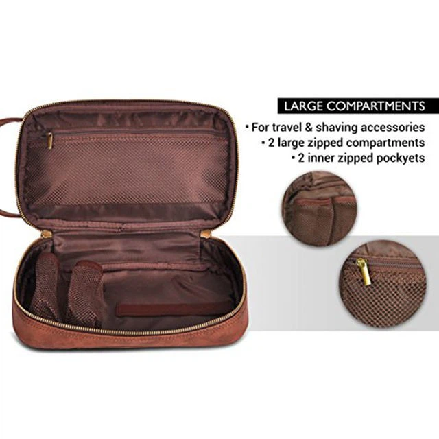 Luxury Vegan Leather Toiletry Bag Manufacturer