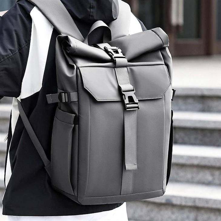 Fashion Roll Top Sport Laptop Backpack Manufacturer
